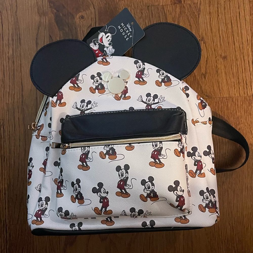 Disney Mickey Mouse Classic Toss Pattern Backpack NWT - Picture 2 of 6